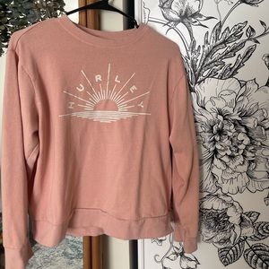 Hurley crew neck peach pink sweater